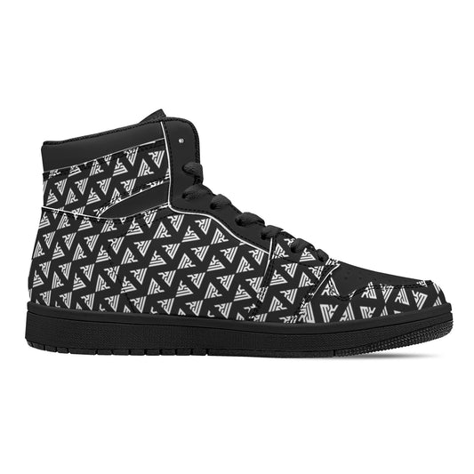 Rongoworks Spartan Black High Top Vegan Leather Sneakers Rongoworks