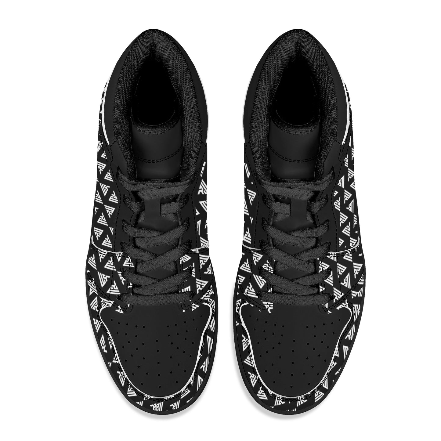 Rongoworks Spartan Black High Top Vegan Leather Sneakers Rongoworks