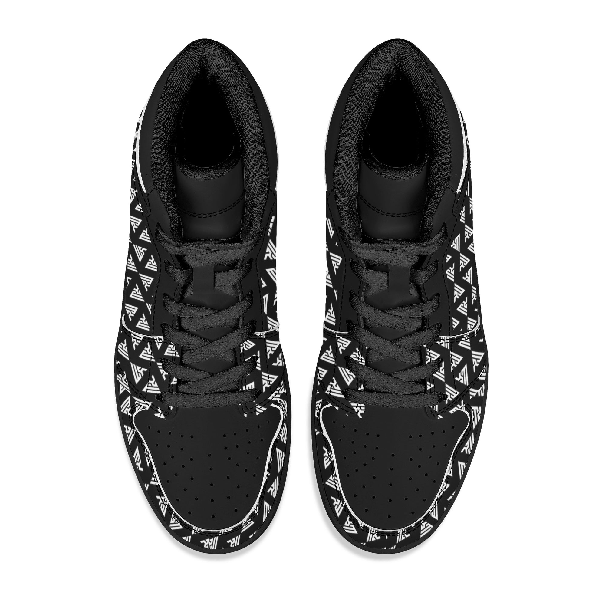 Rongoworks Spartan Black High Top Vegan Leather Sneakers Rongoworks
