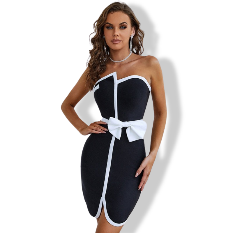 Rongoworks Zena Bandage Bow Dress Rongoworks