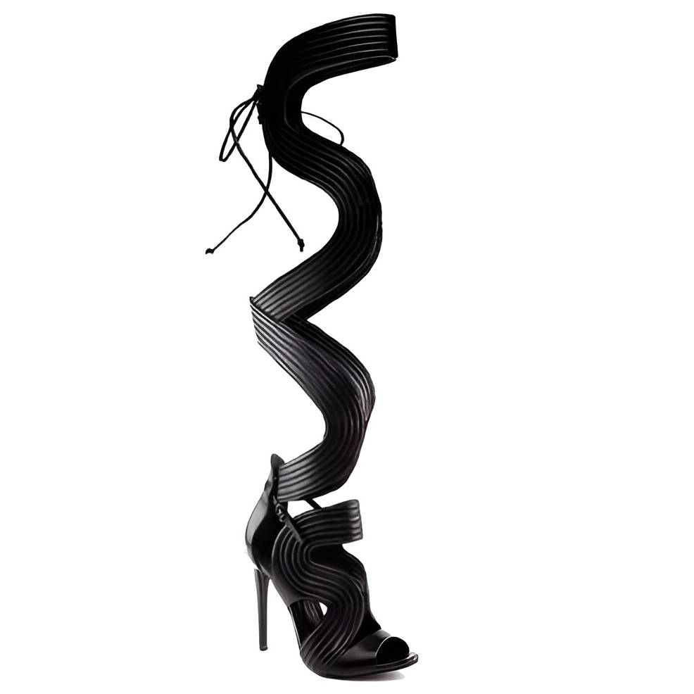 Rongoworks Aella Thigh High Gladiator Sandal Boots Rongoworks