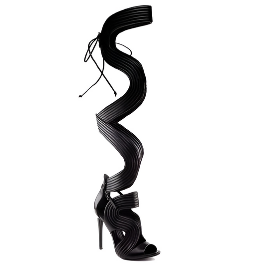 Rongoworks Aella Thigh High Gladiator Sandal Boots Rongoworks