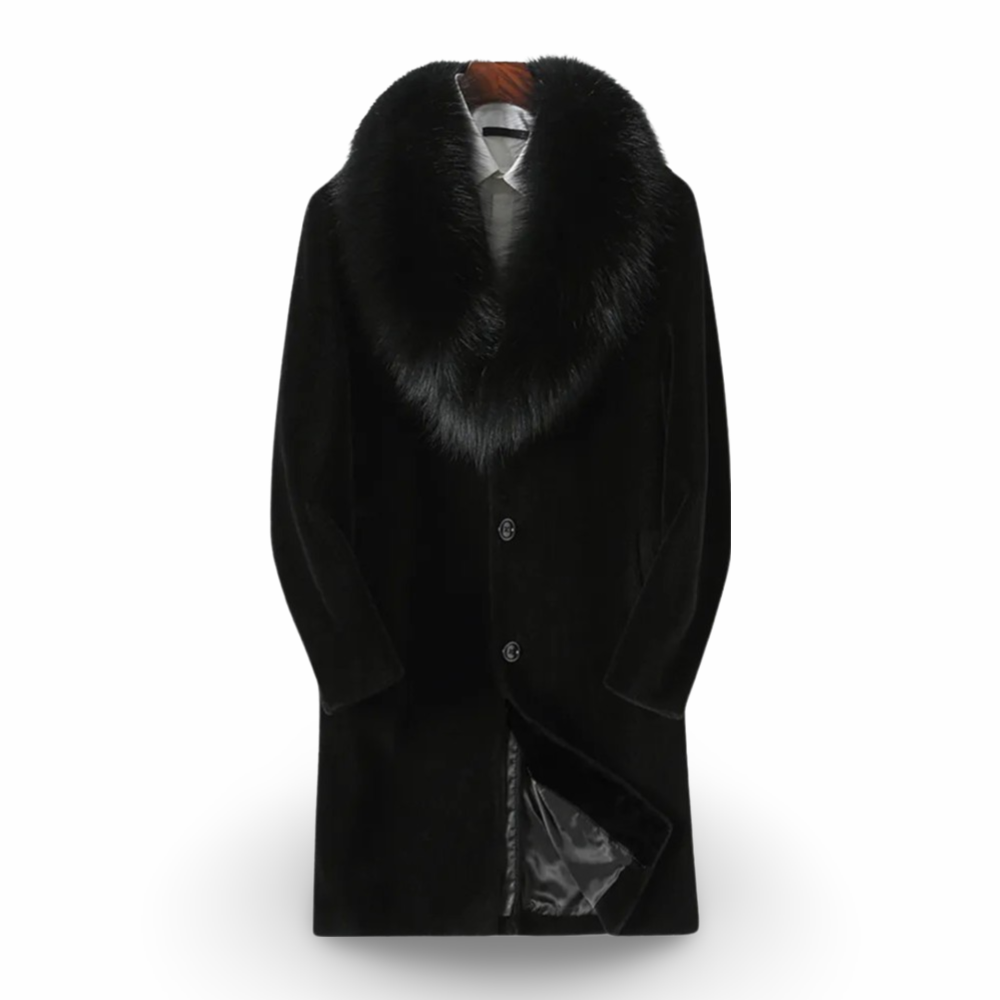 Rongoworks Mario Winter Coat with Eco Fox Fur Collar Rongoworks