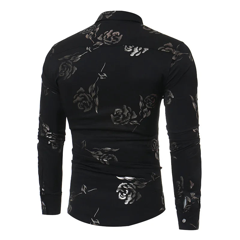 Rongoworks Eudamidas Black Rose Men's Dress Shirt Rongoworks