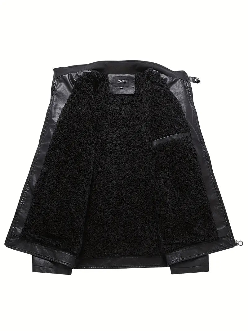 Rongoworks Lycurgus Eco-Leather Jacket With Pockets Rongoworks