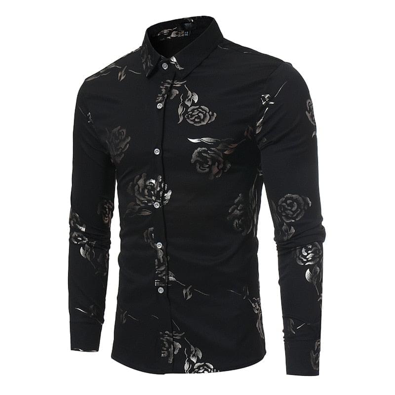 Rongoworks Eudamidas Black Rose Men's Dress Shirt Rongoworks