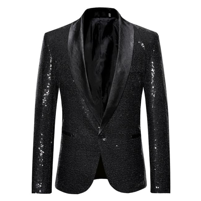 Rongoworks Lichas Black Sequin Blazer Rongoworks