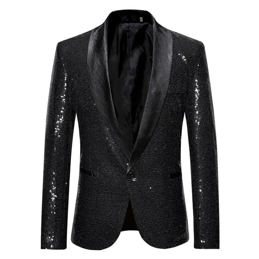 Rongoworks Lichas Black Sequin Blazer Rongoworks