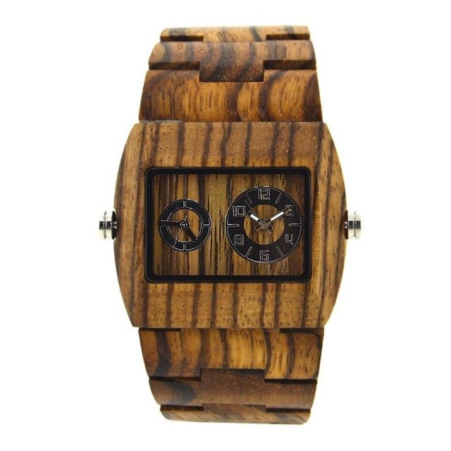 Rongoworks Wood Dual Core Display Quartz Watch Rongoworks