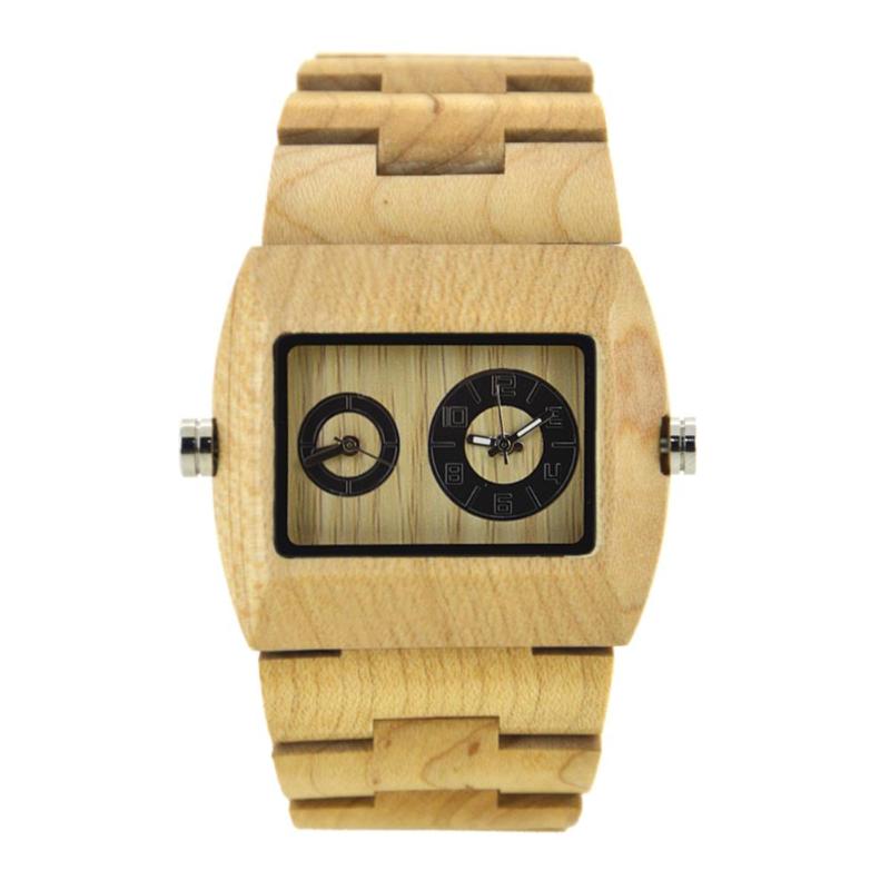 Rongoworks Wood Dual Core Display Quartz Watch Rongoworks