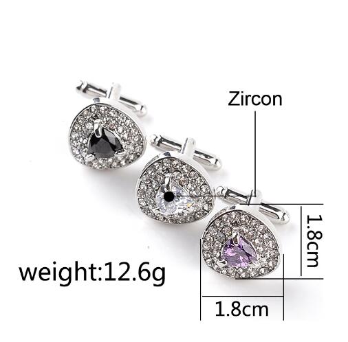 Rongoworks Natural Zircon Luxury Cufflinks Rongoworks