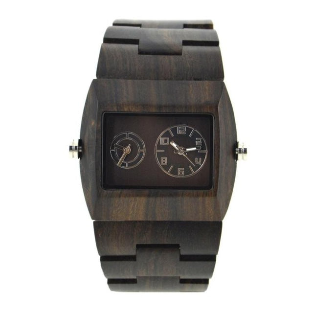 Rongoworks Wood Dual Core Display Quartz Watch Rongoworks