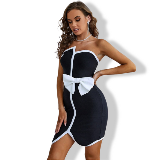 Rongoworks Zena Bandage Bow Dress Rongoworks