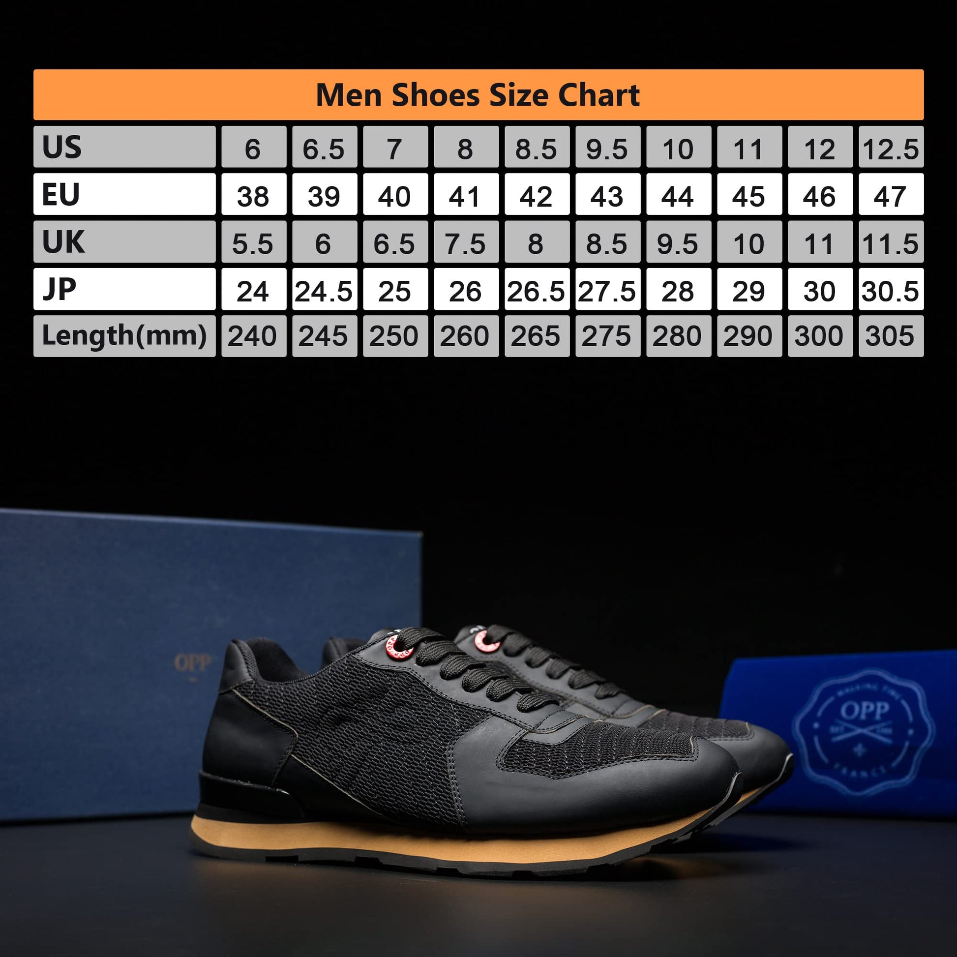 OPP Men's Fashion Sneakers Casual Lace-up Suede Leather Shoes Running Athletic Tennis Sports Gym Rongoworks