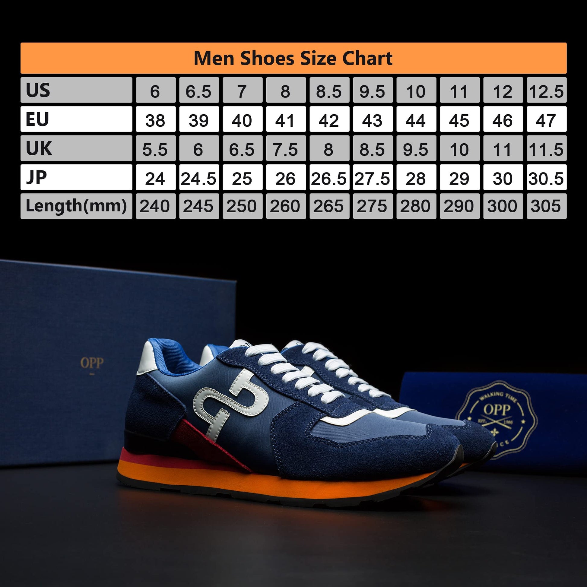 OPP Men's Fashion Sneakers Casual Lace-up Suede Leather Shoes Running Athletic Tennis Sports Gym Rongoworks