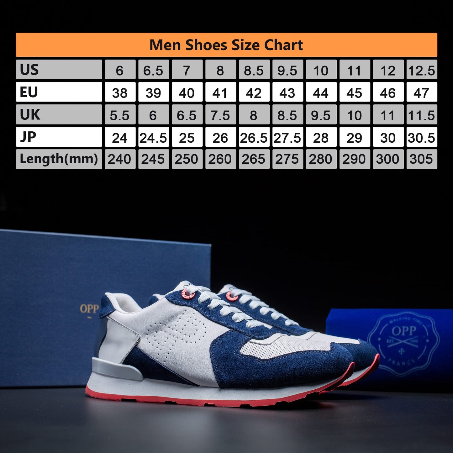 OPP Men's Fashion Sneakers Casual Lace-up Suede Leather Shoes Running Athletic Tennis Sports Gym Rongoworks