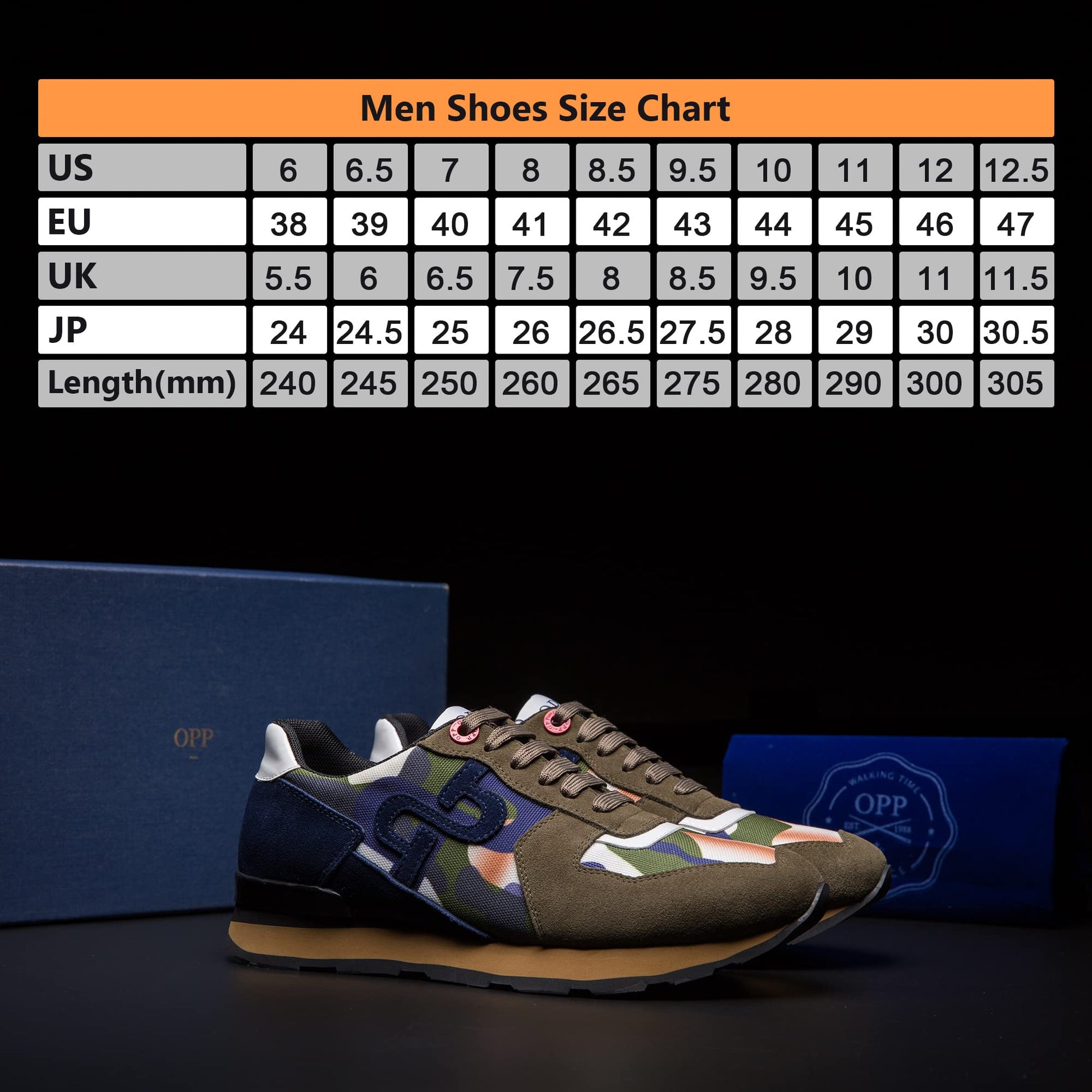 OPP Men's Fashion Sneakers Casual Lace-up Suede Leather Shoes Running Athletic Tennis Sports Gym Rongoworks