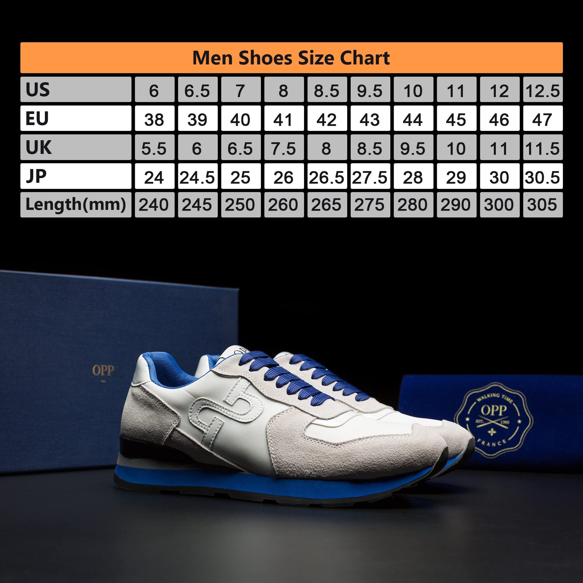 OPP Men's Fashion Sneakers Casual Lace-up Suede Leather Shoes Running Athletic Tennis Sports Gym Rongoworks