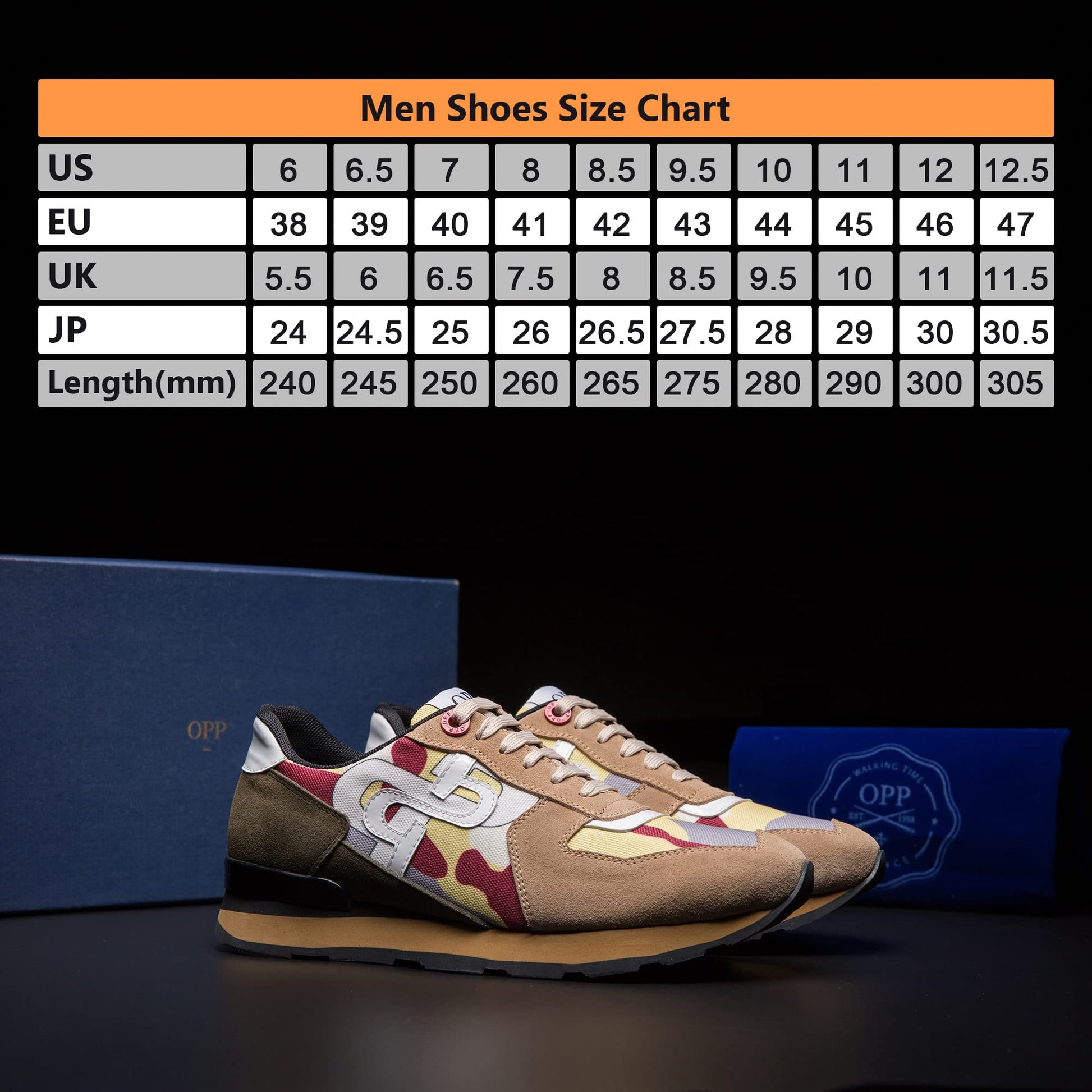 OPP Men's Fashion Sneakers Casual Lace-up Suede Leather Shoes Running Athletic Tennis Sports Gym Rongoworks