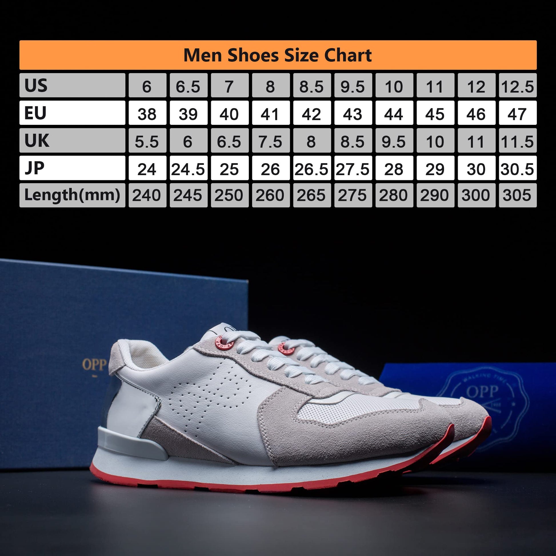 OPP Men's Fashion Sneakers Casual Lace-up Suede Leather Shoes Running Athletic Tennis Sports Gym Rongoworks