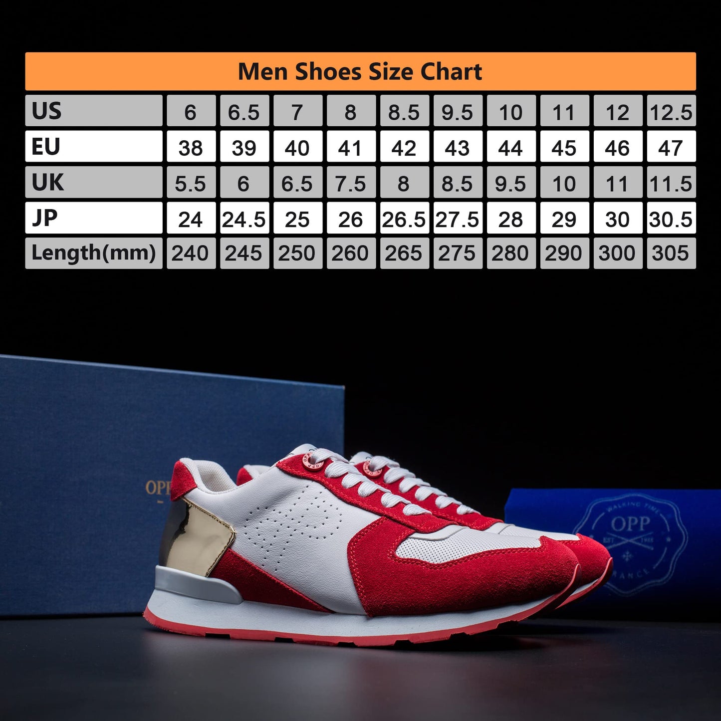 OPP Men's Fashion Sneakers Casual Lace-up Suede Leather Shoes Running Athletic Tennis Sports Gym Rongoworks