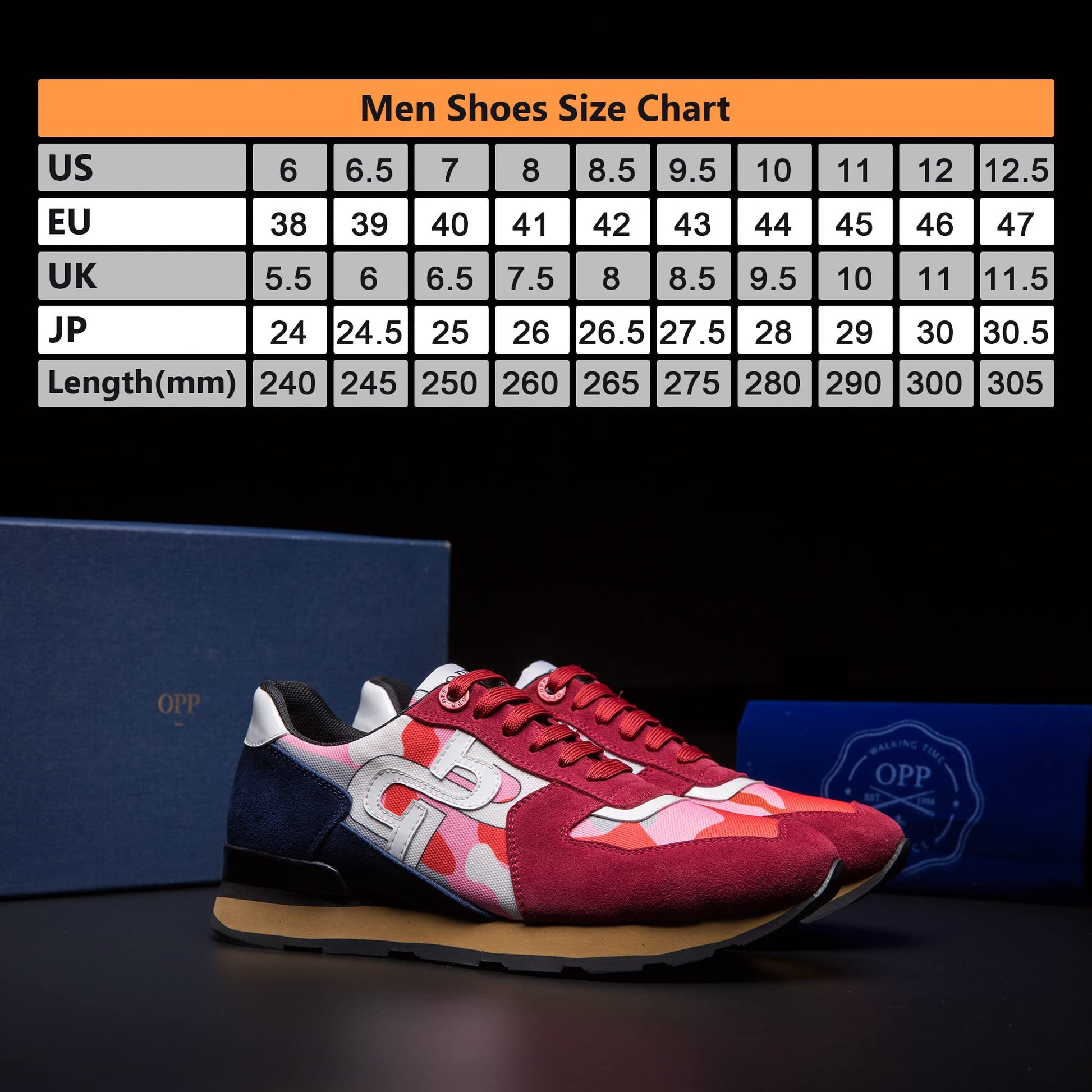 OPP Men's Fashion Sneakers Casual Lace-up Suede Leather Shoes Running Athletic Tennis Sports Gym Rongoworks