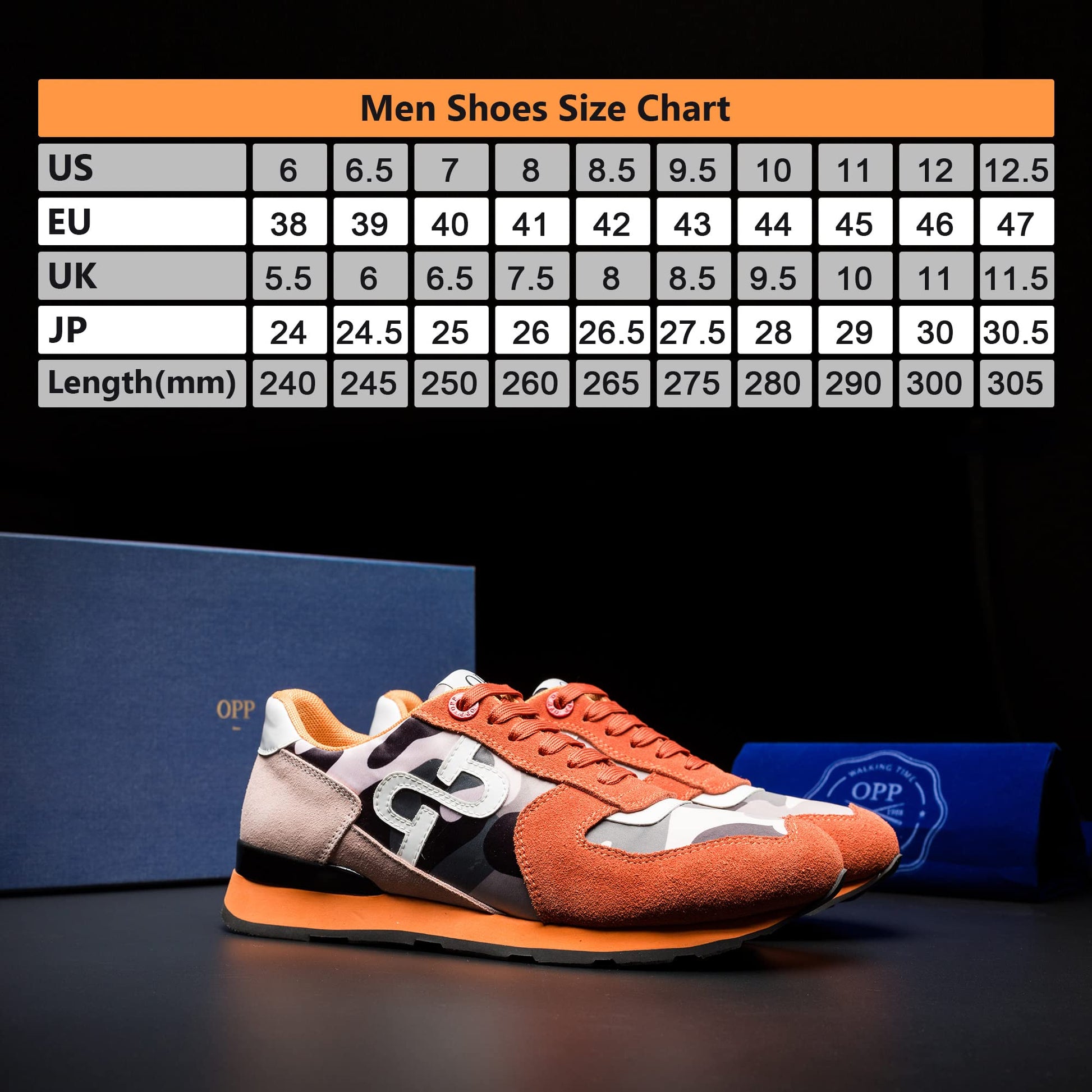 OPP Men's Fashion Sneakers Casual Lace-up Suede Leather Shoes Running Athletic Tennis Sports Gym Rongoworks