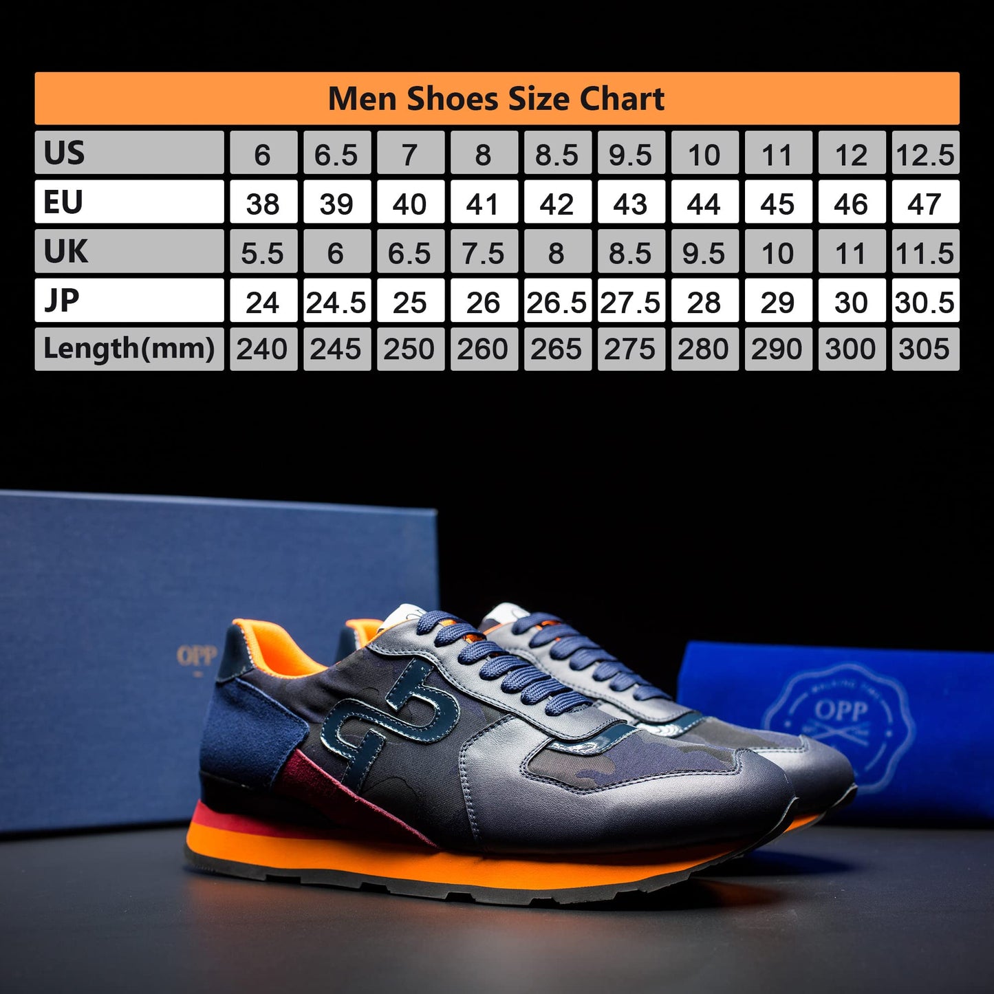 OPP Men's Fashion Sneakers Casual Lace-up Suede Leather Shoes Running Athletic Tennis Sports Gym Rongoworks