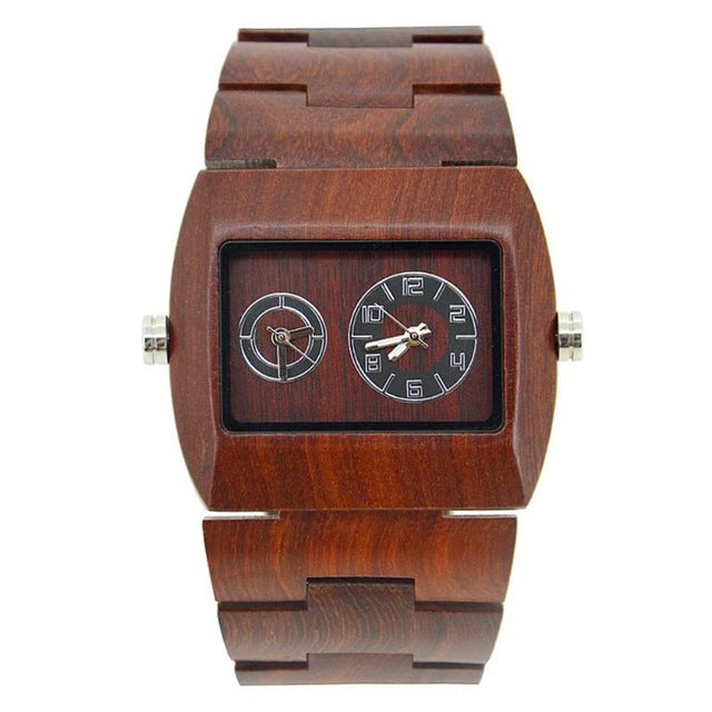 Rongoworks Wood Dual Core Display Quartz Watch Rongoworks