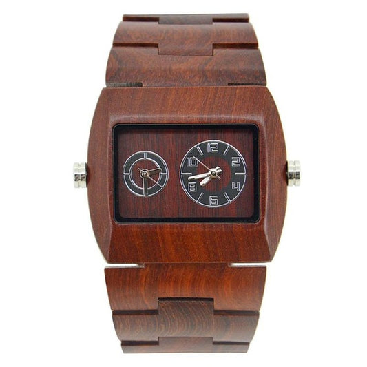 Rongoworks Wood Dual Core Display Quartz Watch Rongoworks