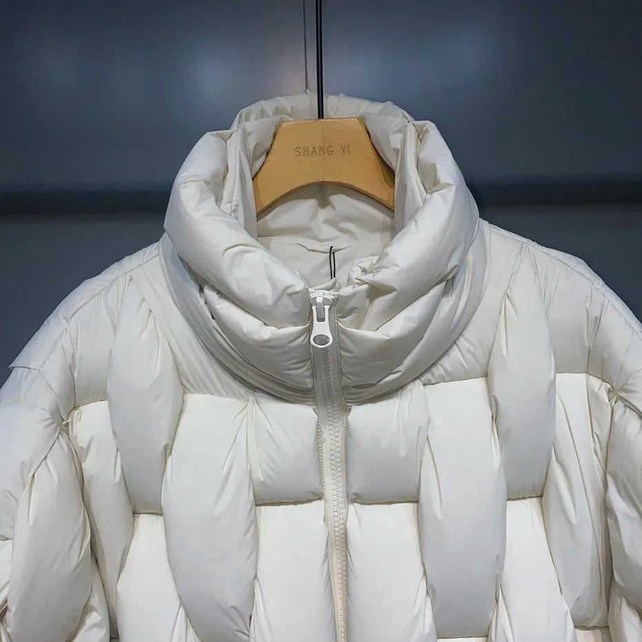 Rongoworks Cirrus Luxury Square Weave High Collar Parka Rongoworks