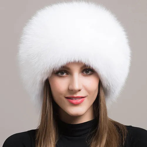 Rongoworks Adira Fox Fur Women Hat with Earmuffs Rongoworks