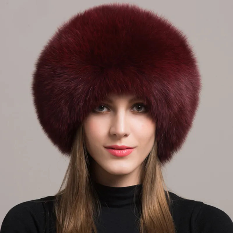 Rongoworks Adira Fox Fur Women Hat with Earmuffs Rongoworks