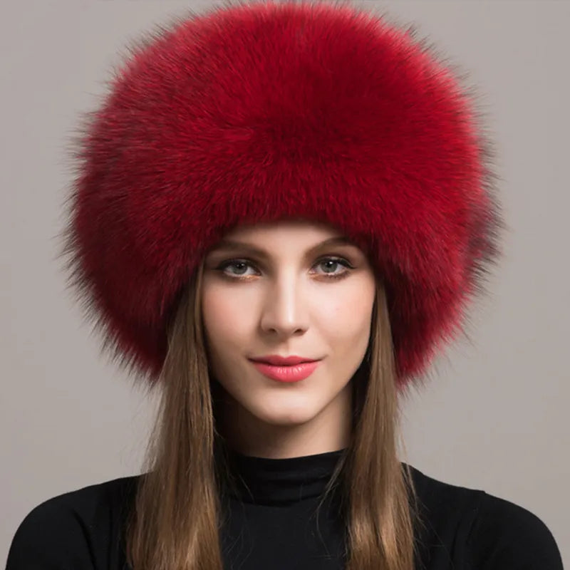 Rongoworks Adira Fox Fur Women Hat with Earmuffs Rongoworks