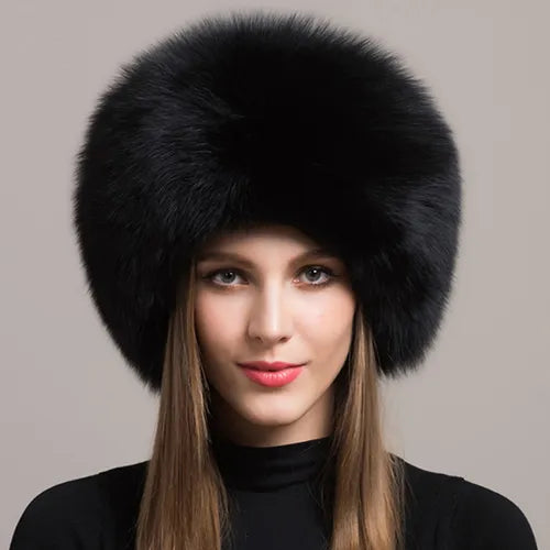 Rongoworks Adira Fox Fur Women Hat with Earmuffs Rongoworks