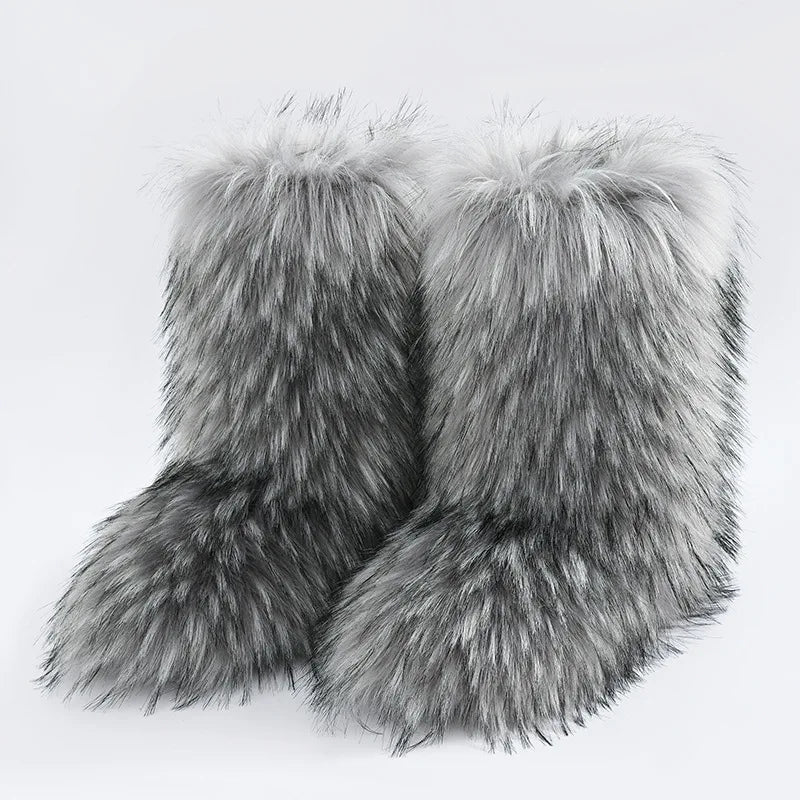Rongoworks Khuno Eco-Fox Fur Snow Boots Rongoworks