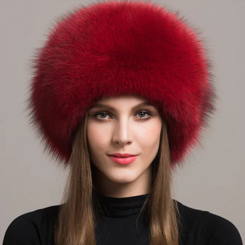 Rongoworks Adira Fox Fur Women Hat with Earmuffs Rongoworks