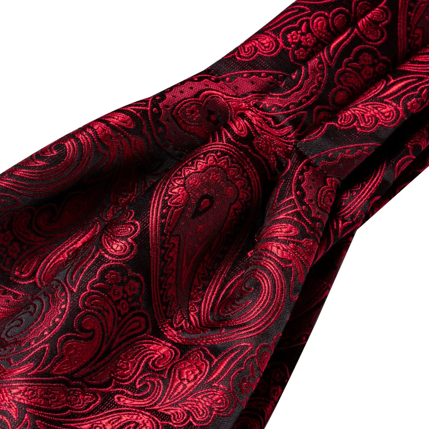 Rongoworks Men's Cravat Tie Silk Ascot Paisley Scarf Pocket Square Cufflinks Set Gift Box II Rongoworks