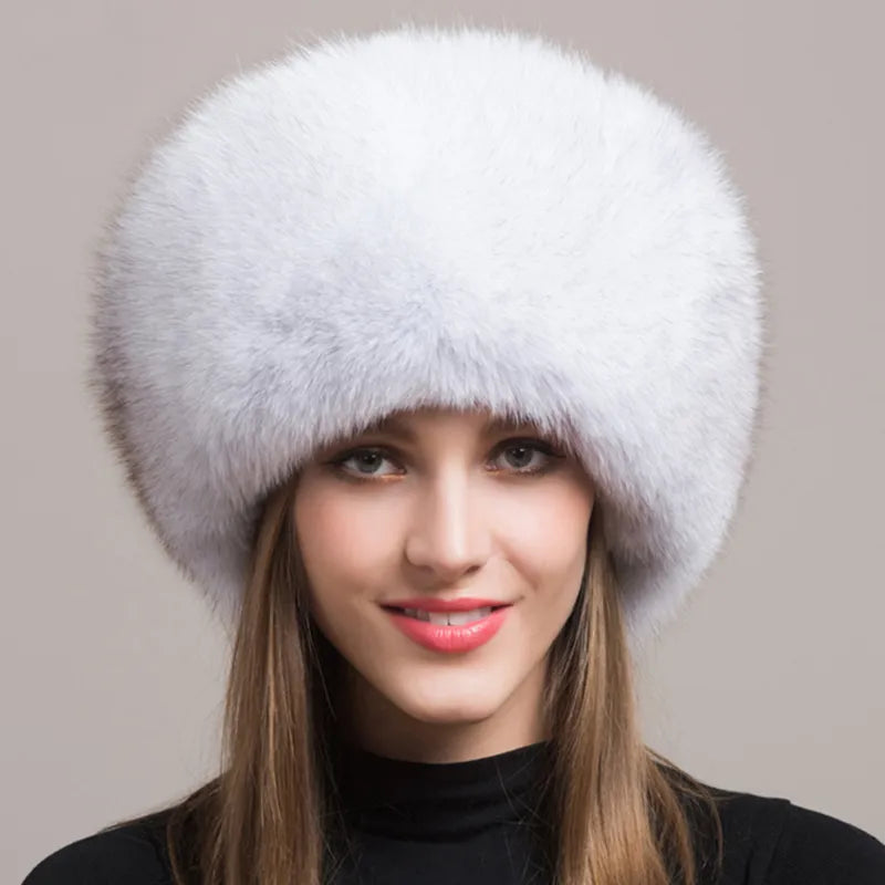 Rongoworks Adira Fox Fur Women Hat with Earmuffs Rongoworks