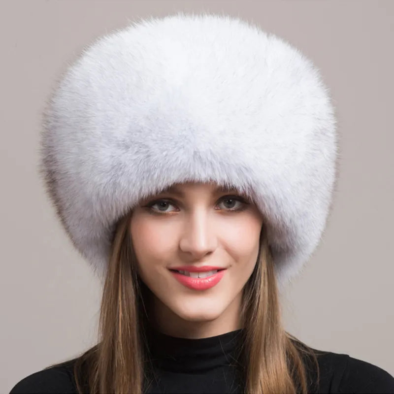 Rongoworks Adira Fox Fur Women Hat with Earmuffs Rongoworks