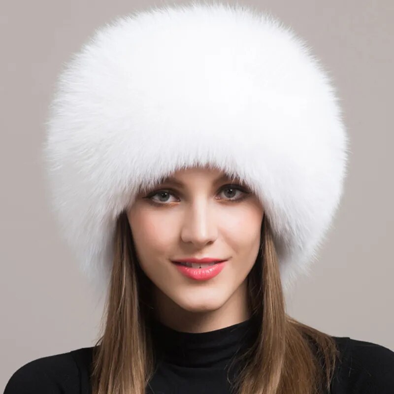 Rongoworks Adira Fox Fur Women Hat with Earmuffs Rongoworks