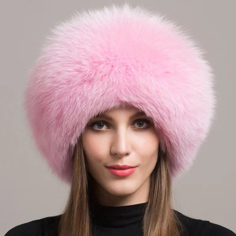 Rongoworks Adira Fox Fur Women Hat with Earmuffs Rongoworks