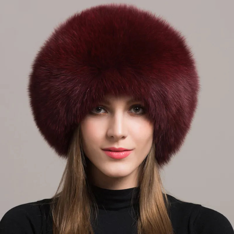 Rongoworks Adira Fox Fur Women Hat with Earmuffs Rongoworks