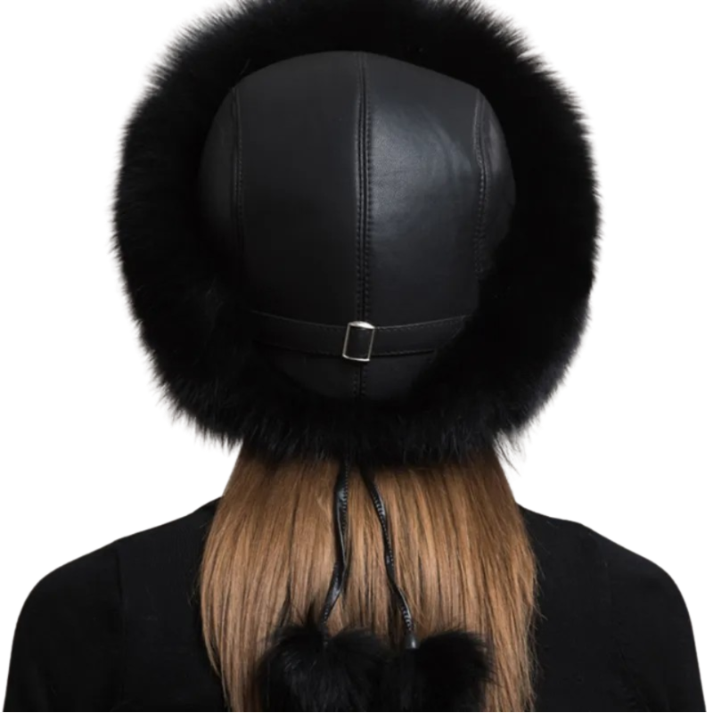 Rongoworks Adira Fox Fur Women Hat with Earmuffs Rongoworks