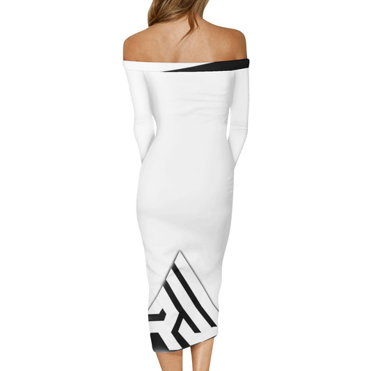 Women's Long Sleeve Off The Shoulder Lady Dress Rongoworks