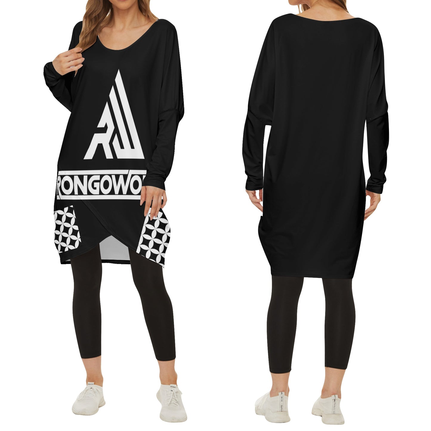 Women's Casual Long Sleeve Middle Dress Rongoworks
