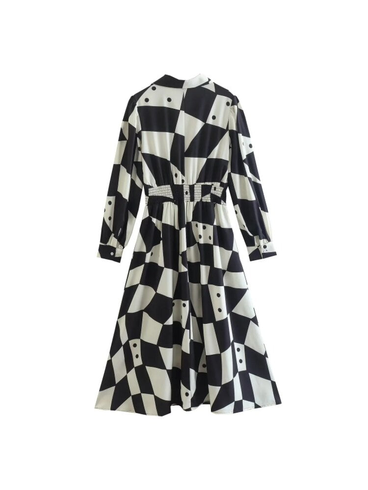 Rongoworks Alexandra Patchwork Print Dress Rongoworks